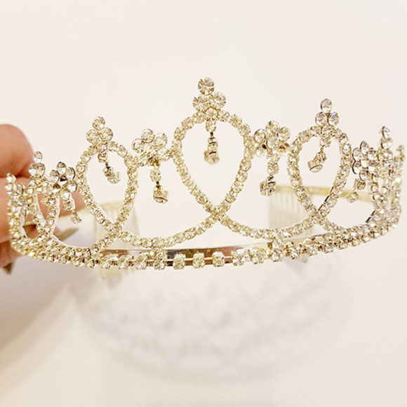 Silver Rhinestone Tiara - Picture 2 of 4
